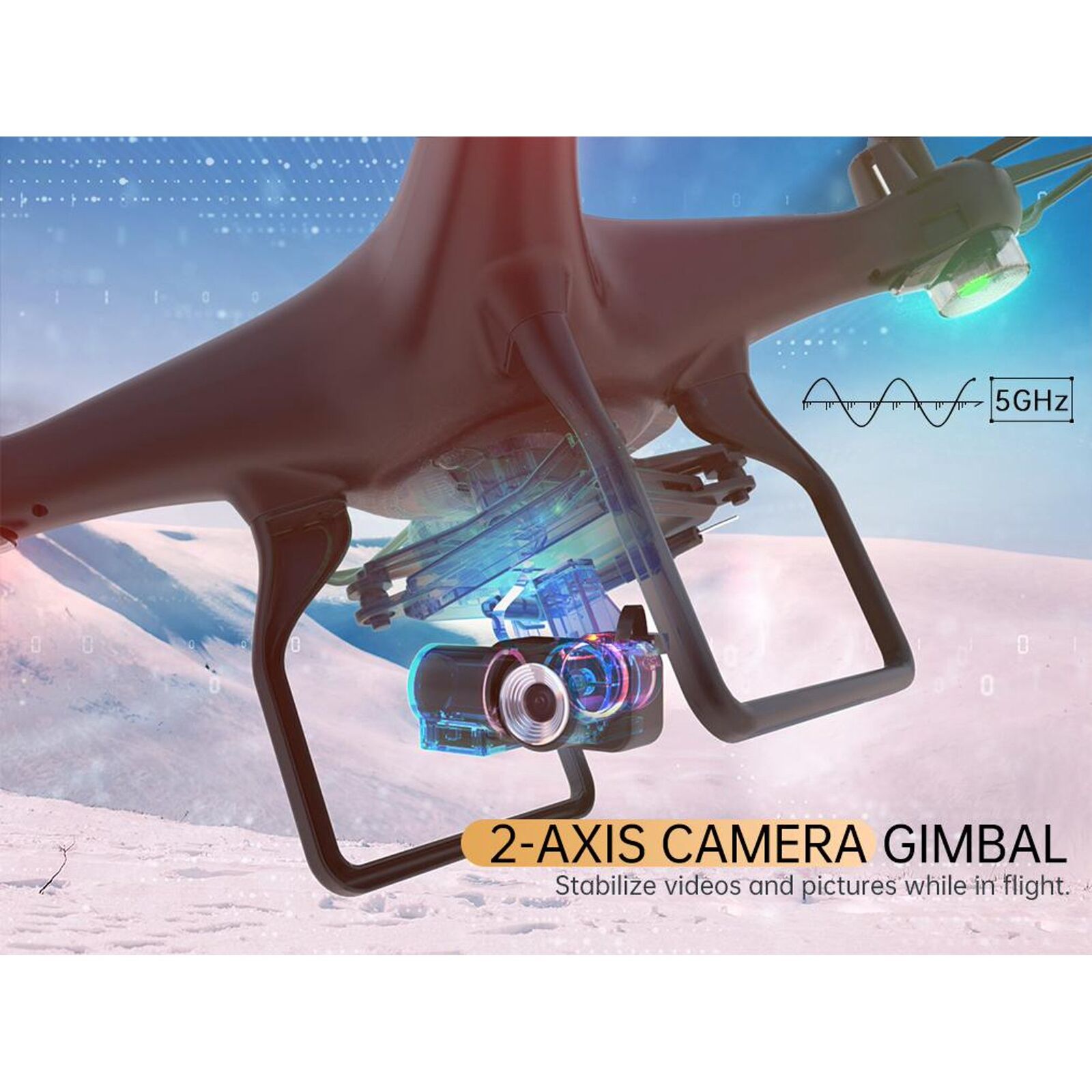 SNAPTAIN SP600N 2K HD Camera Drone Bundle