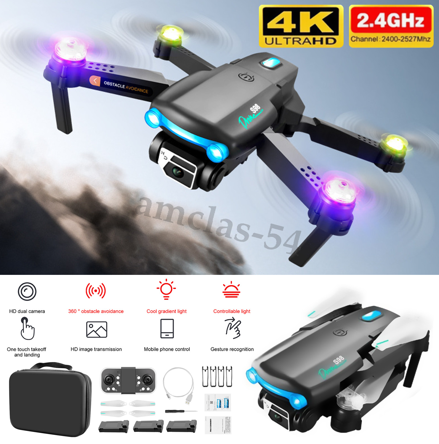 Foldable Drone with 4K Camera & Obstacle Avoidance