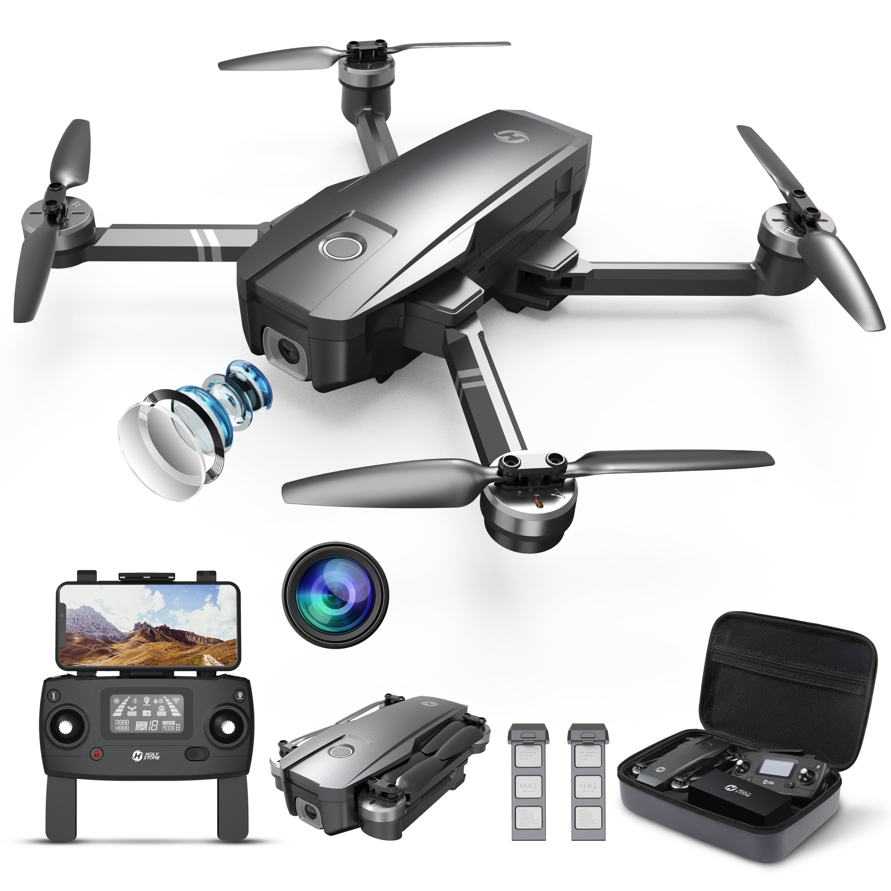 HS720 GPS Drone + 4K Camera - Black