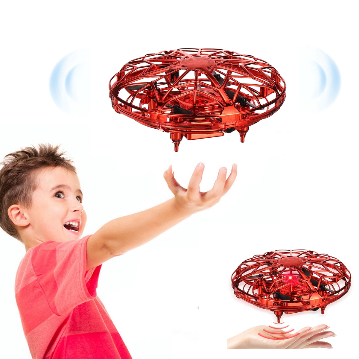 Red LED Drone Spinner for Kids & Adults