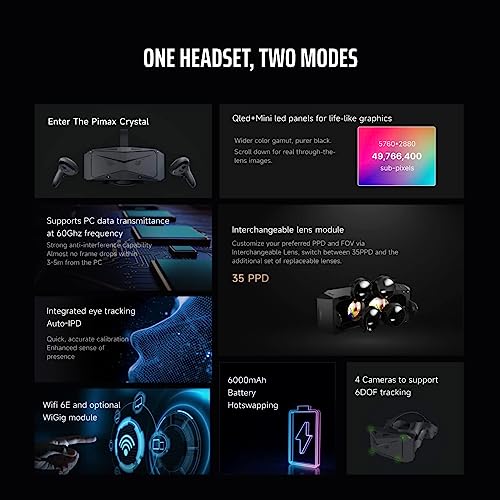 Pimax Crystal - Premium High-Res VR Headset