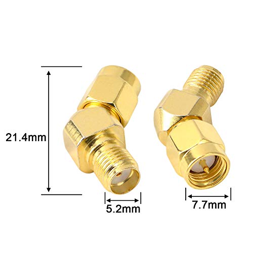 2-Pack Gold-Plated RF FPV Antenna Adapters