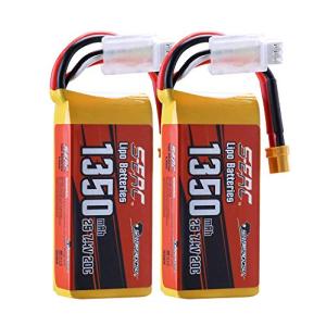 SUNPADOW 2 Pack 1350mAh 2S Lipo Battery XT30
