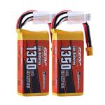 SUNPADOW 2 Pack 1350mAh 2S Lipo Battery XT30