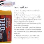 SUNPADOW 2 Pack 1350mAh 2S Lipo Battery XT30