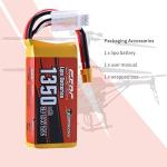 SUNPADOW 2 Pack 1350mAh 2S Lipo Battery XT30