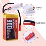 SUNPADOW 7.4V 900mAh 2S RC Lipo Batteries (2 Pack)