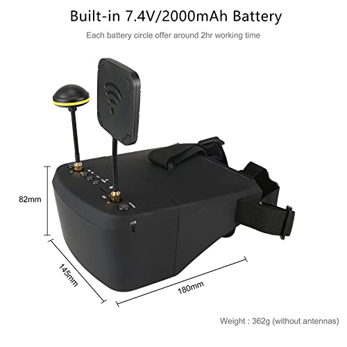 SoloGood EV800D FPV Goggles with DVR and Battery