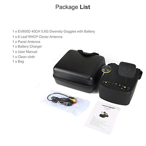 SoloGood EV800D FPV Goggles with DVR and Battery