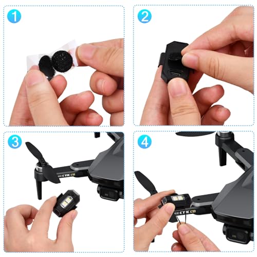 4 LED Strobe Lights for Drones and Bikes