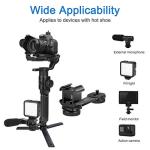 Triple Cold Shoe Mount for Gimbal Stabilizers
