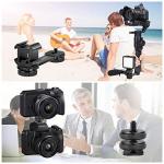 Triple Cold Shoe Mount for Gimbal Stabilizers