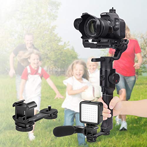 Triple Cold Shoe Mount for Gimbal Stabilizers