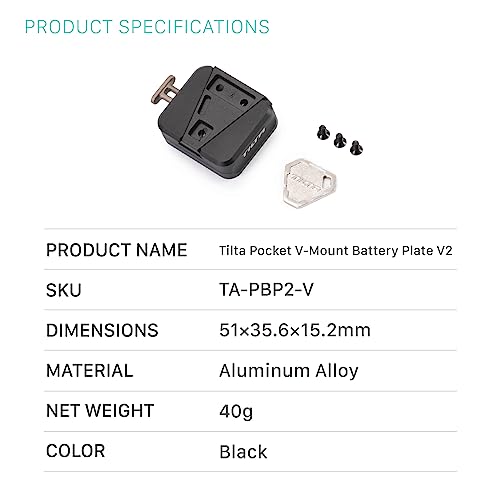 TILTA V-Mount Battery Plate V2 for Drones