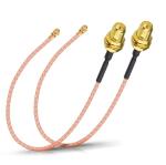 15cm RP-SMA to IPX Antenna Adapter Cable 2-Pack