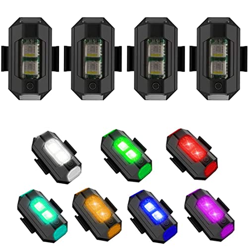 4-Pack Colorful LED Strobe Lights for Drones