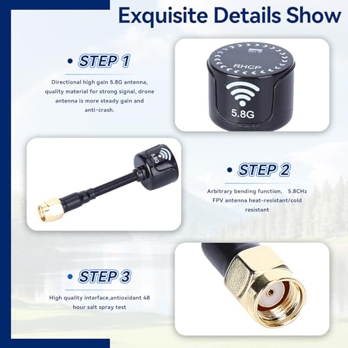 Agatige 5.8GHz RHCP Mini Antenna for FPV Drones