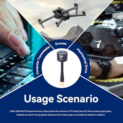 Agatige 5.8GHz RHCP Mini Antenna for FPV Drones