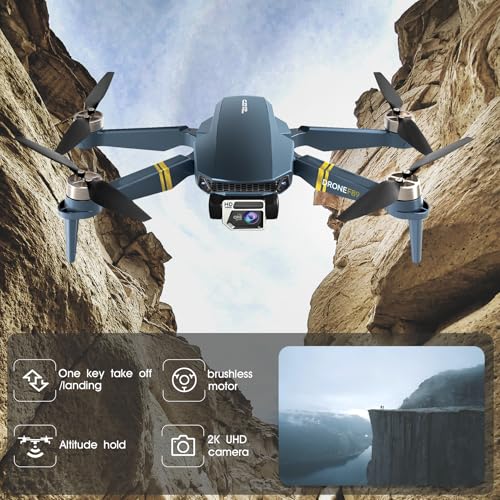 Foldable 2K HD Quadcopter Drone with 40+ Mins Flight
