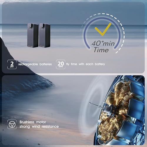 Foldable 2K HD Quadcopter Drone with 40+ Mins Flight