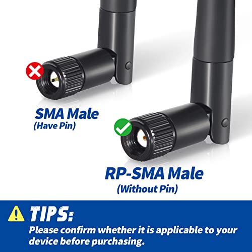 Bingfu 2.4GHz 5GHz 3dBi WiFi Antenna (2-Pack)