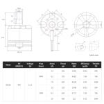 HAWK'S WORK 4Pcs A2212 920KV Brushless Motors