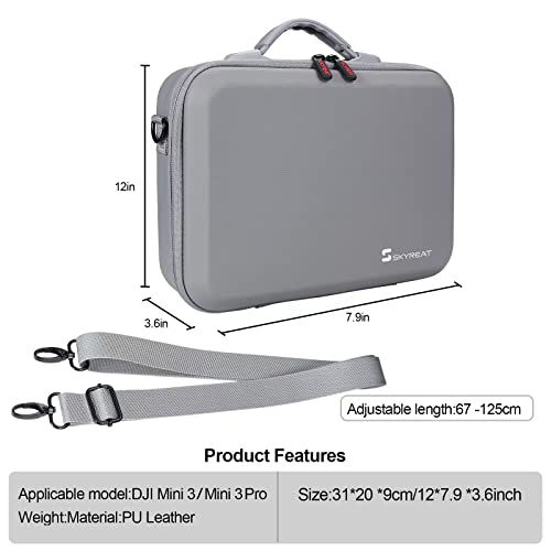 SKYREAT Mini 3 Pro Portable Leather Drone Case