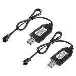 2-Pack USB Charger for 7.4V LiPo Batteries