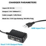 URGENEX 2S 7.4V Charger Cable for RC Drones