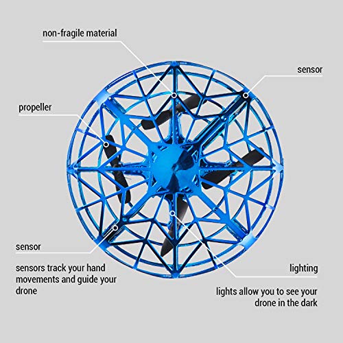 LED Hand Operated Mini UFO Drone for Kids & Adults