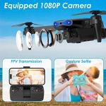 Kids' Foldable Mini Drone with Camera - 3 Batteries