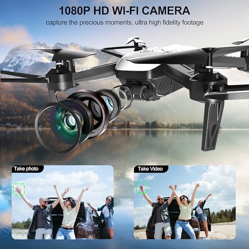 1080P HD Long Distance RC Drone - 2 Batteries, FPV
