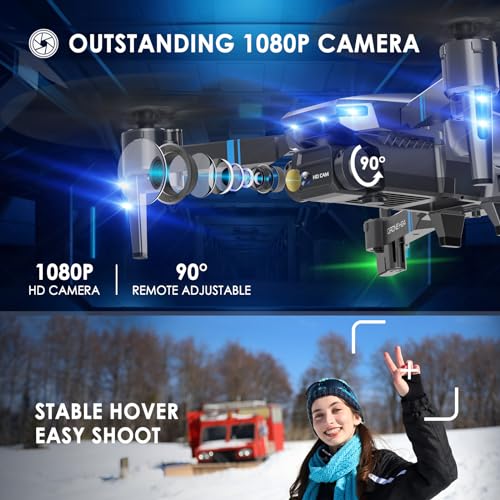 1080P HD Camera Drone - Foldable, Long Flight Time