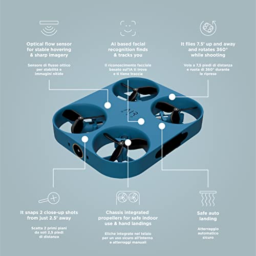 AirSelfie Pocket Drone with 12MP Camera - Blue