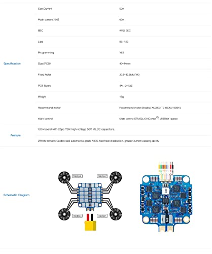50A 4IN1 ESC for RC Drones