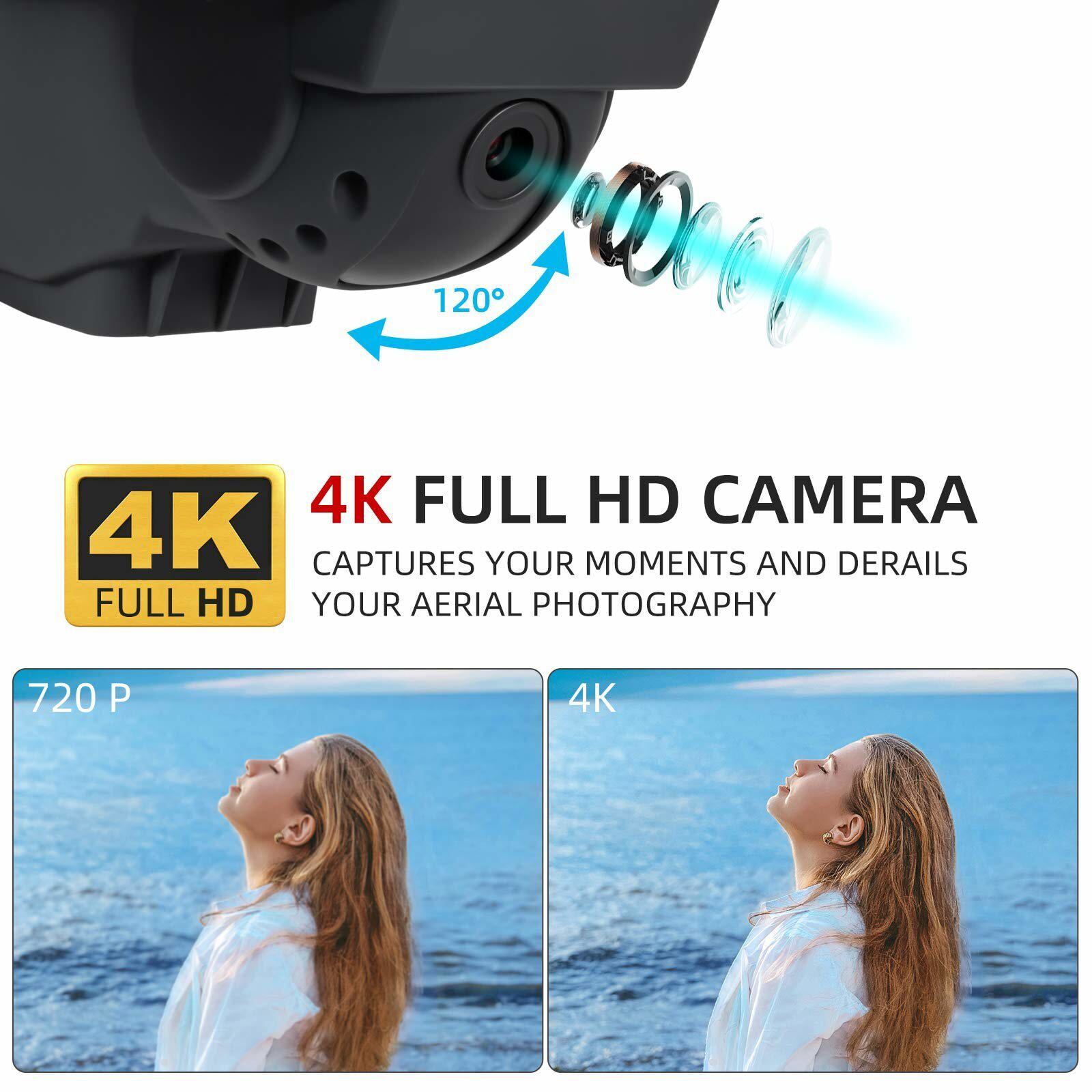 Wifi HD Camera Foldable Quadcopter + 4 Batteries