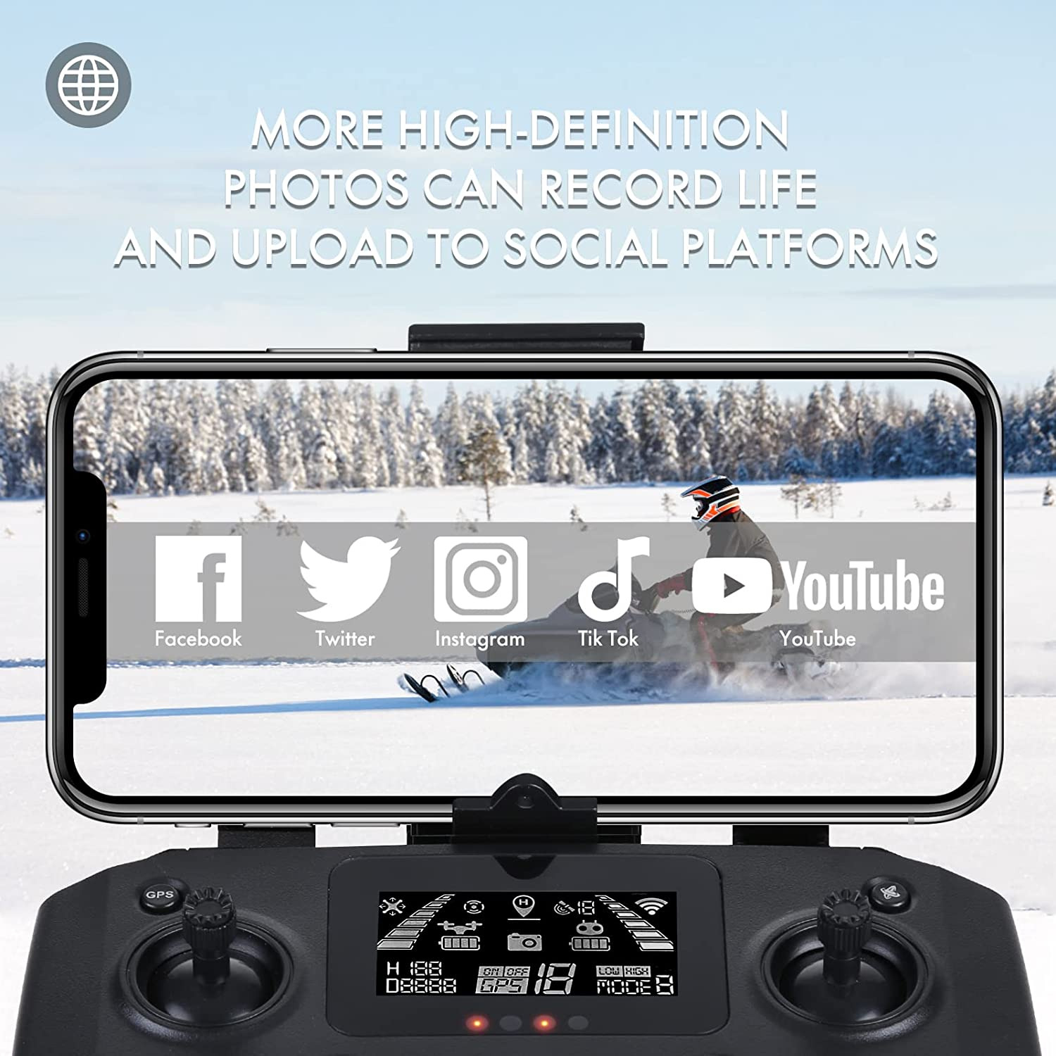 Foldable 4K HD Camera GPS Drone - Beginner Friendly