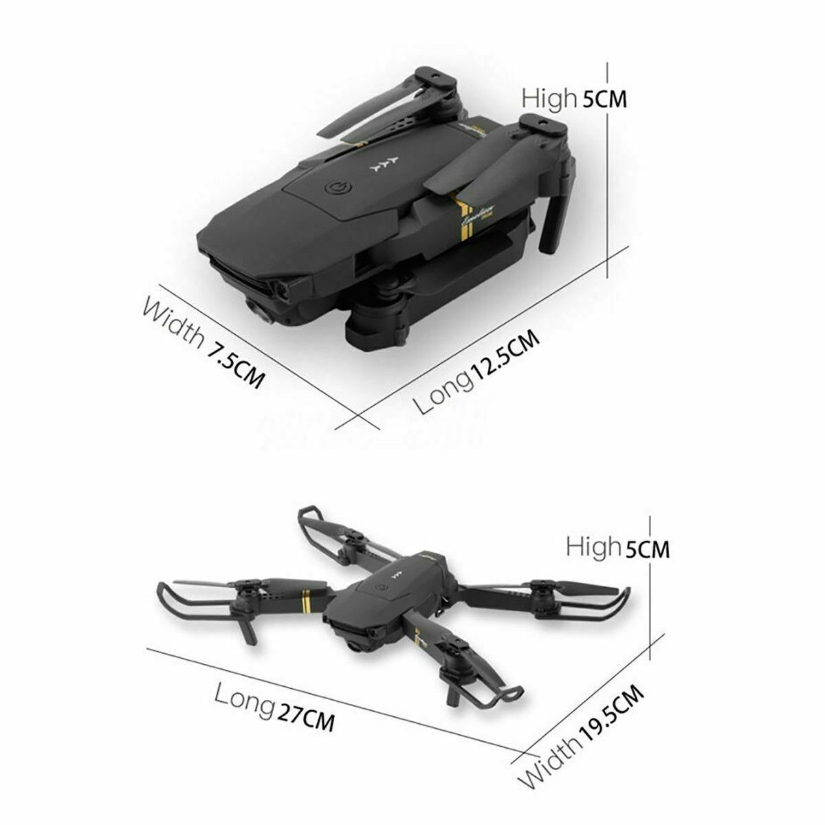 Wifi HD Camera Foldable Quadcopter + 4 Batteries