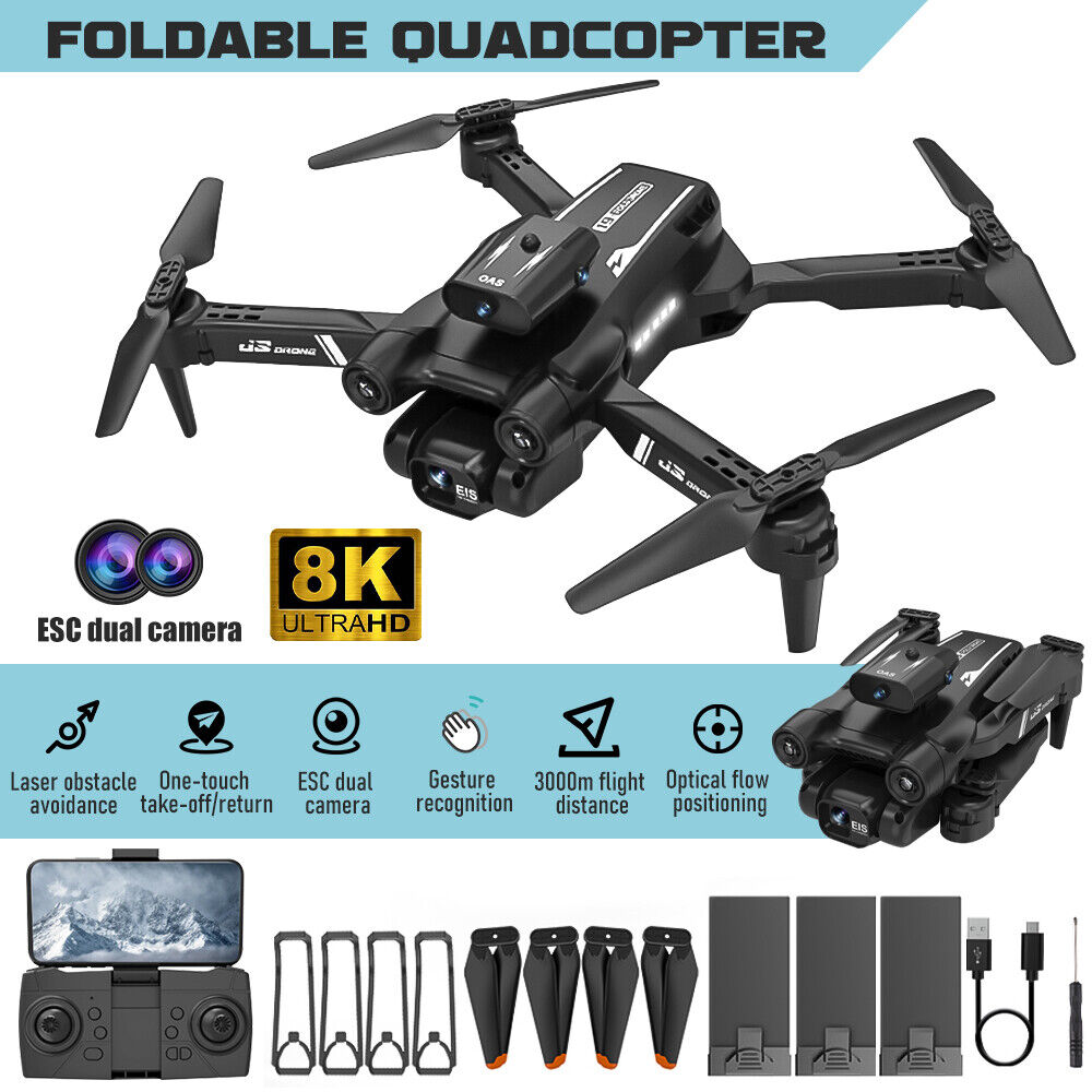 Dual Camera RC Drone with 8K HD (8 words)