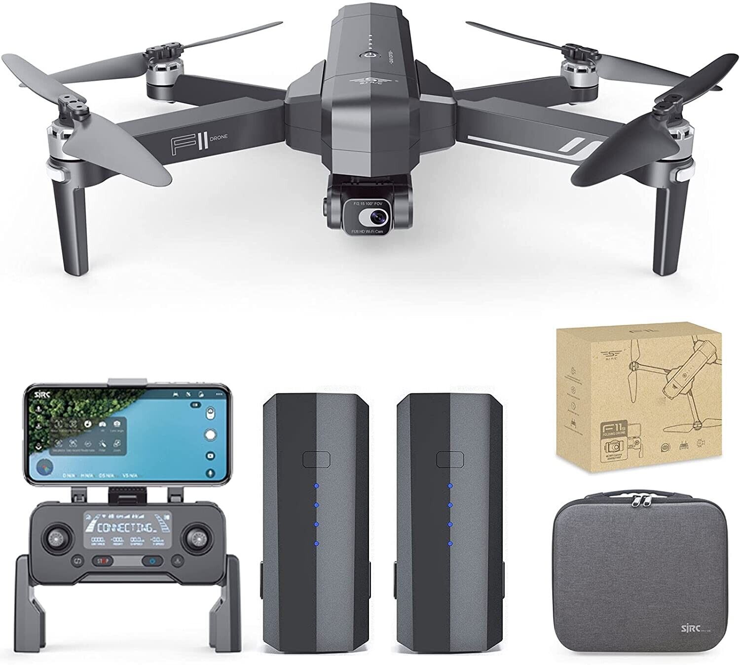 SJRC F11s Pro 4K Drone - 2 Batteries