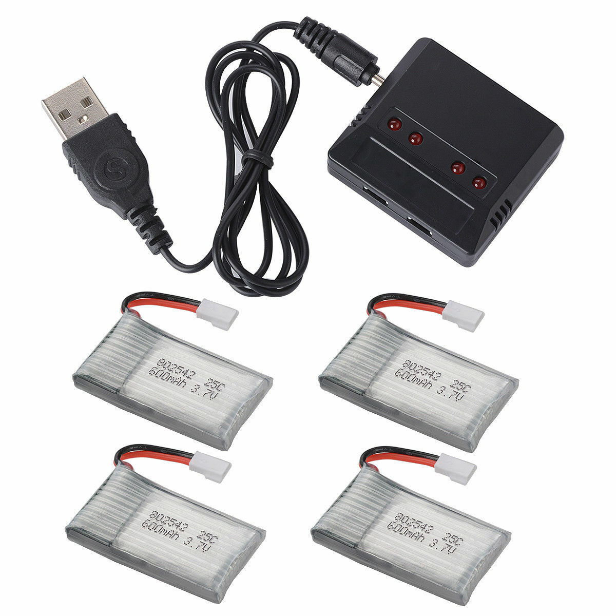 Syma Drone Battery Set & Charger (4pcs)