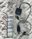 5in1 LiPo Battery USB Charger + 6 Batteries