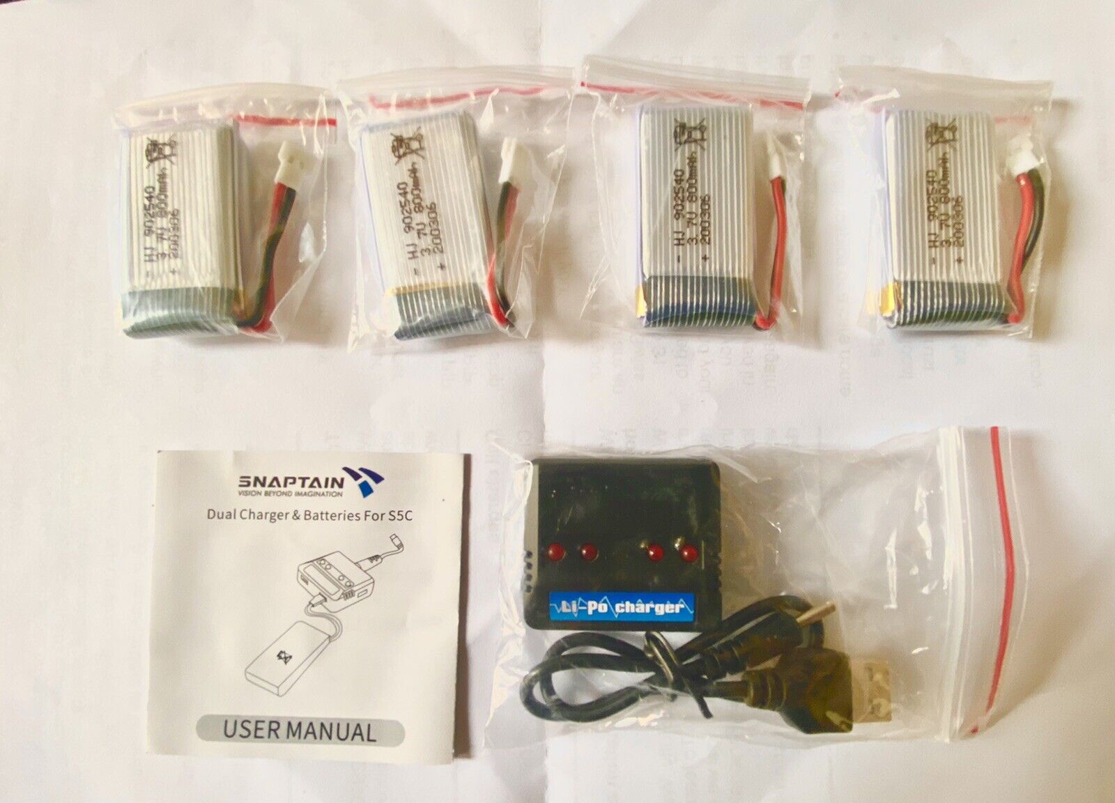 S5C Drone Dual Charger & Batteries £7.99
