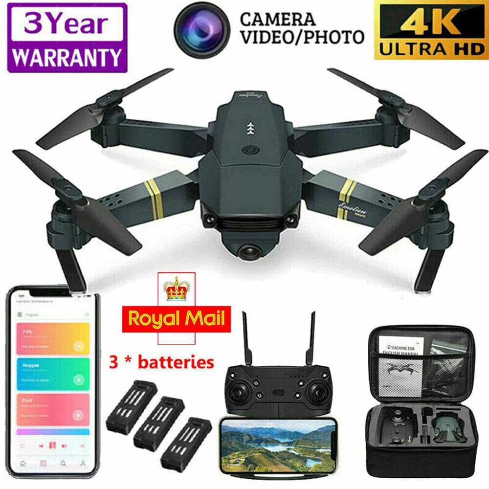 Foldable 4K HD Drone with 3 Batteries