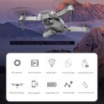 Foldable 4K HD Drone with 3 Batteries