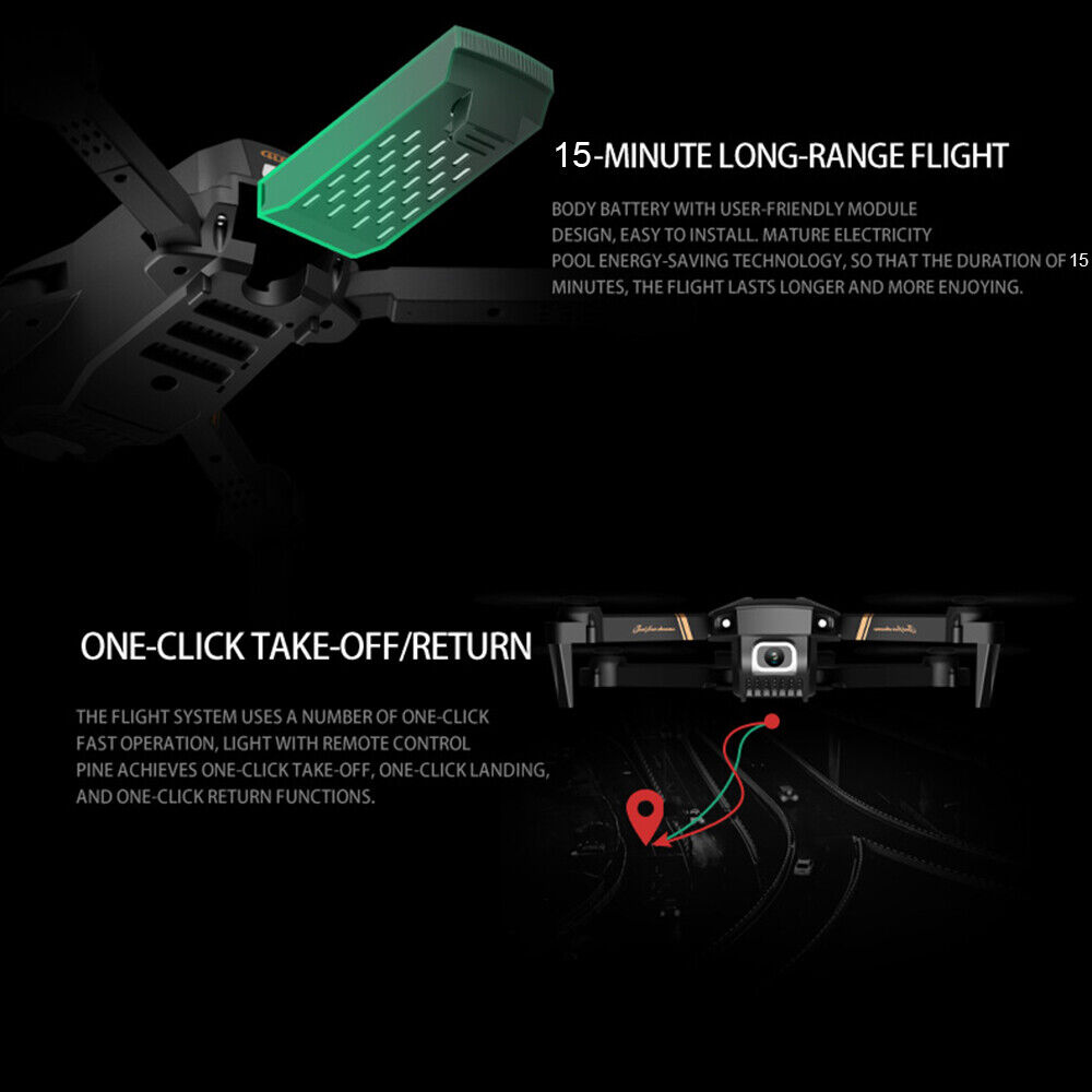 Foldable 4K HD Drone with 3 Batteries