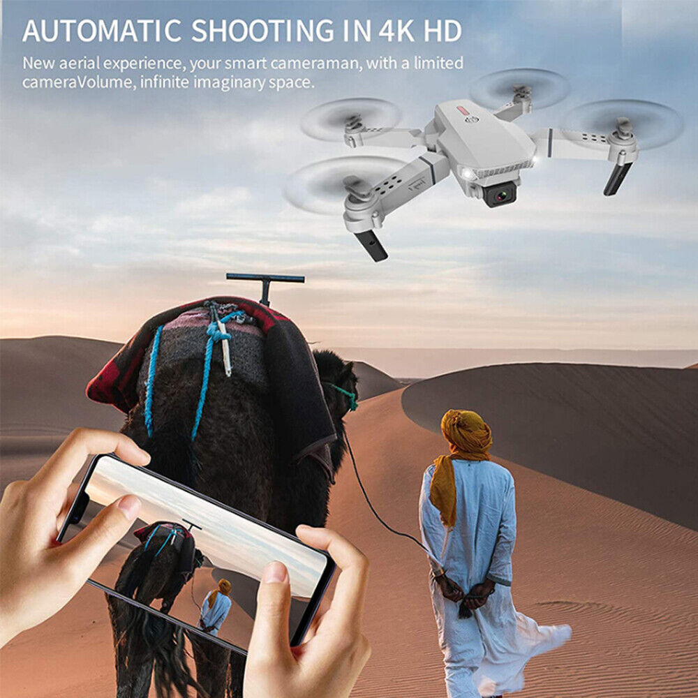 Foldable 4K HD Drone with 3 Batteries