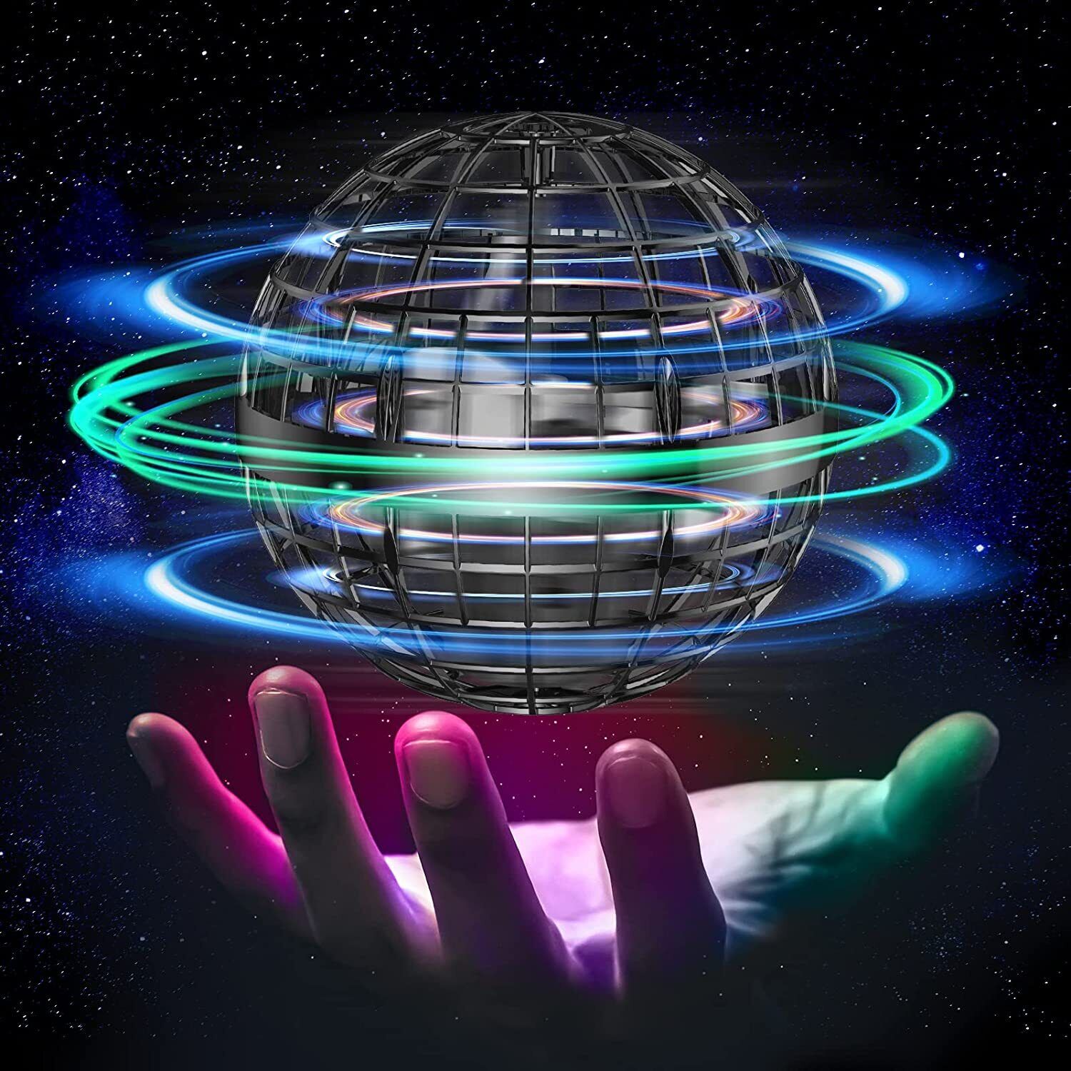 Hand Controlled LED Flying Spinner Drone Gift
