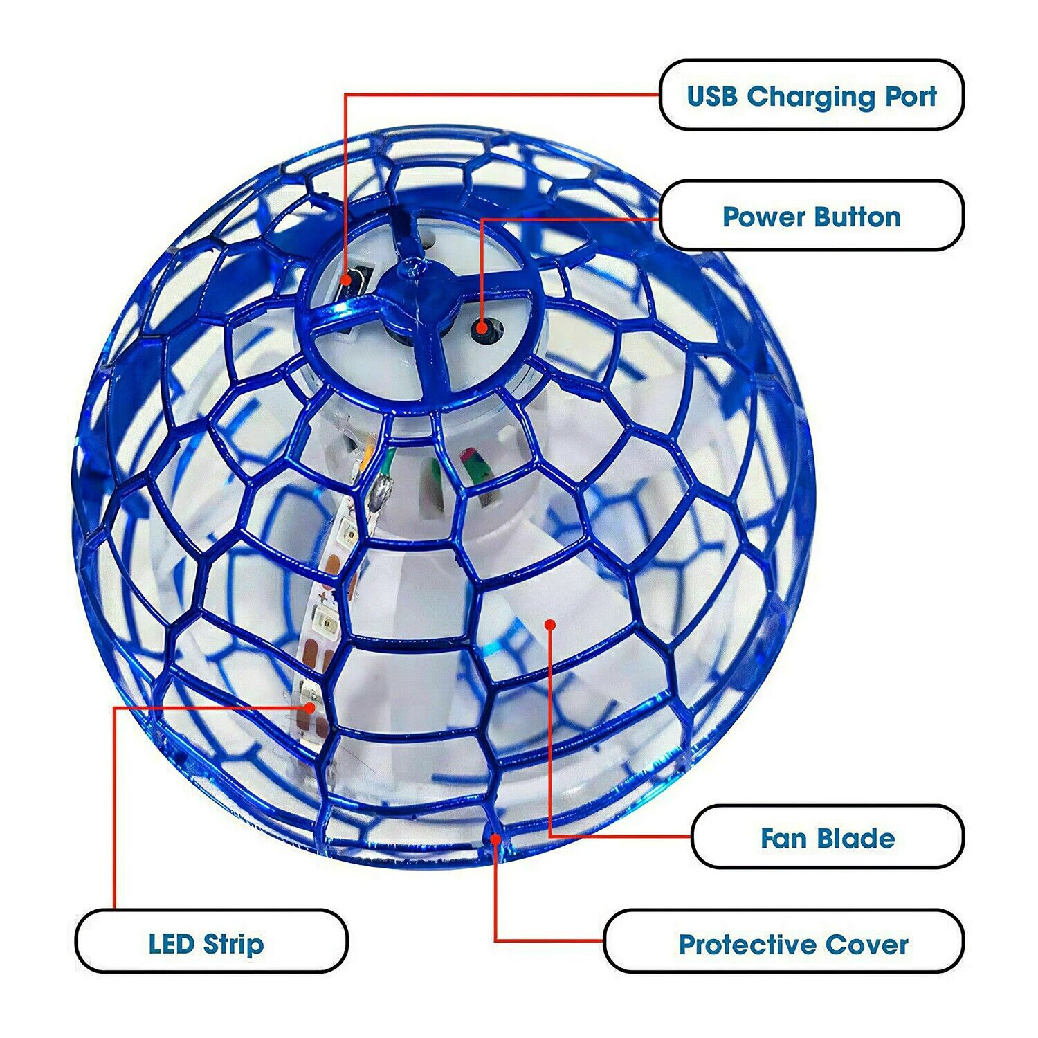 Mini Blue Space Drone - Kids Gift