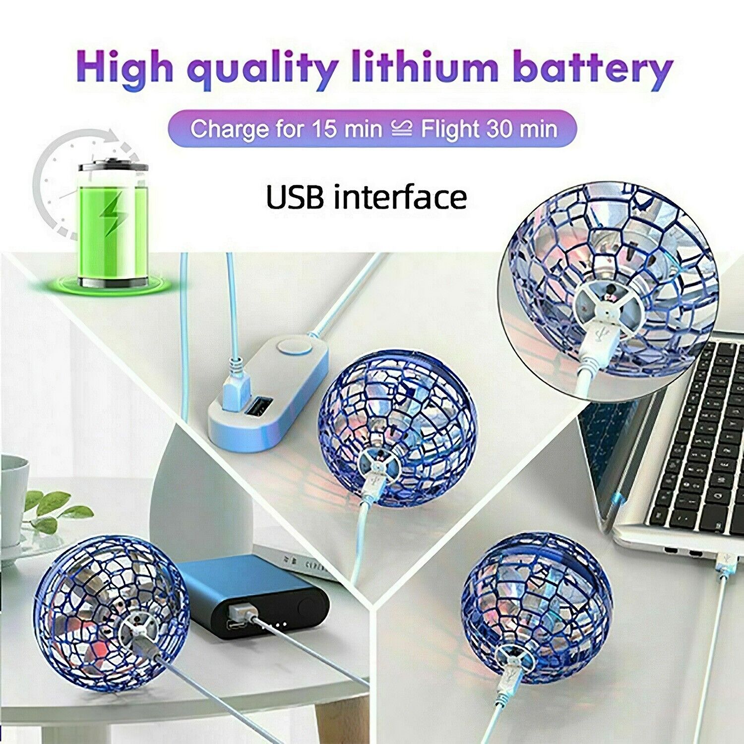 Mini Blue Space Drone - Kids Gift